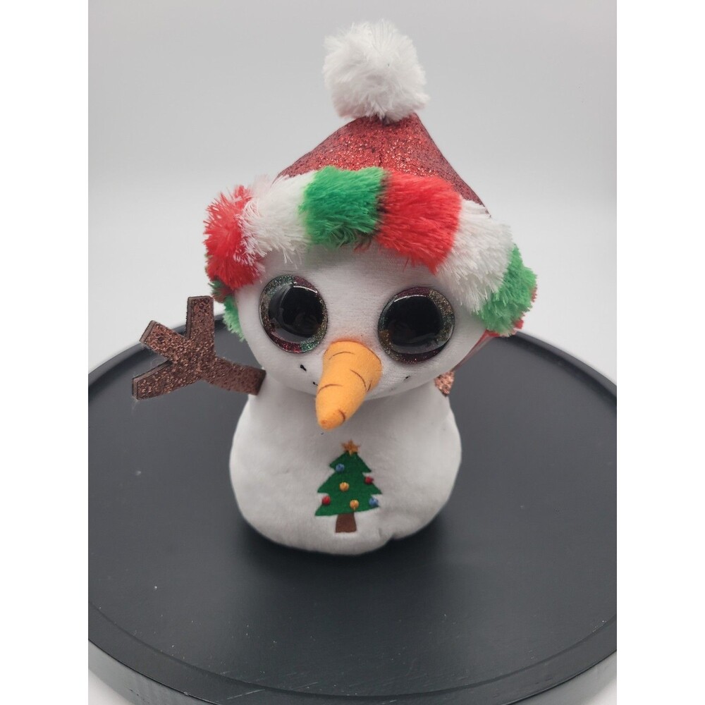 2022 TY beanie Boos Boo Misty the Snowman Christmas big sparkle eyes  New 6"